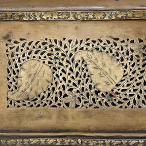 Pierced Brass Paan Box From Rajasthan - Late 19th Century