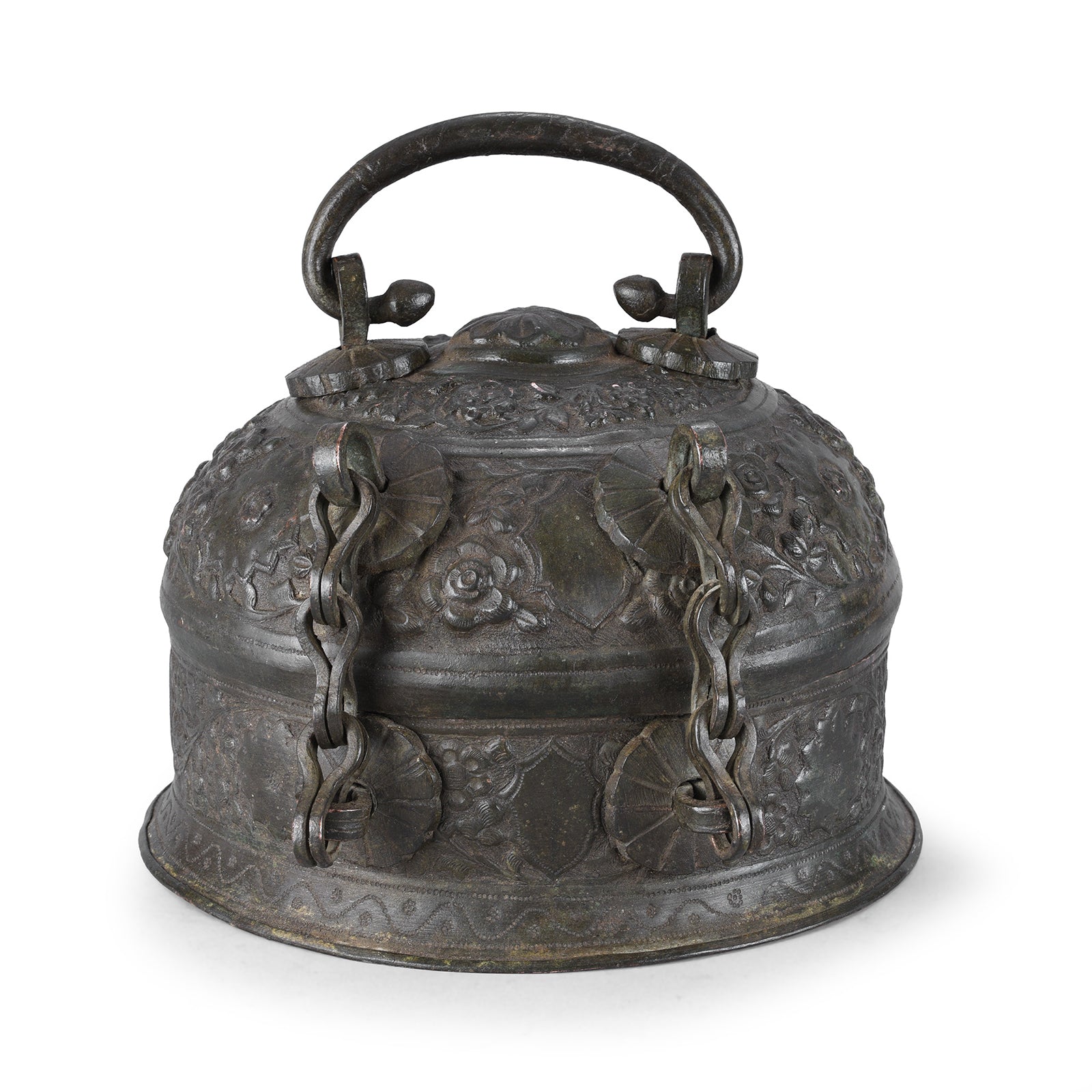 Tinned Copper Paan Box From Kashmir - Late 19th Century