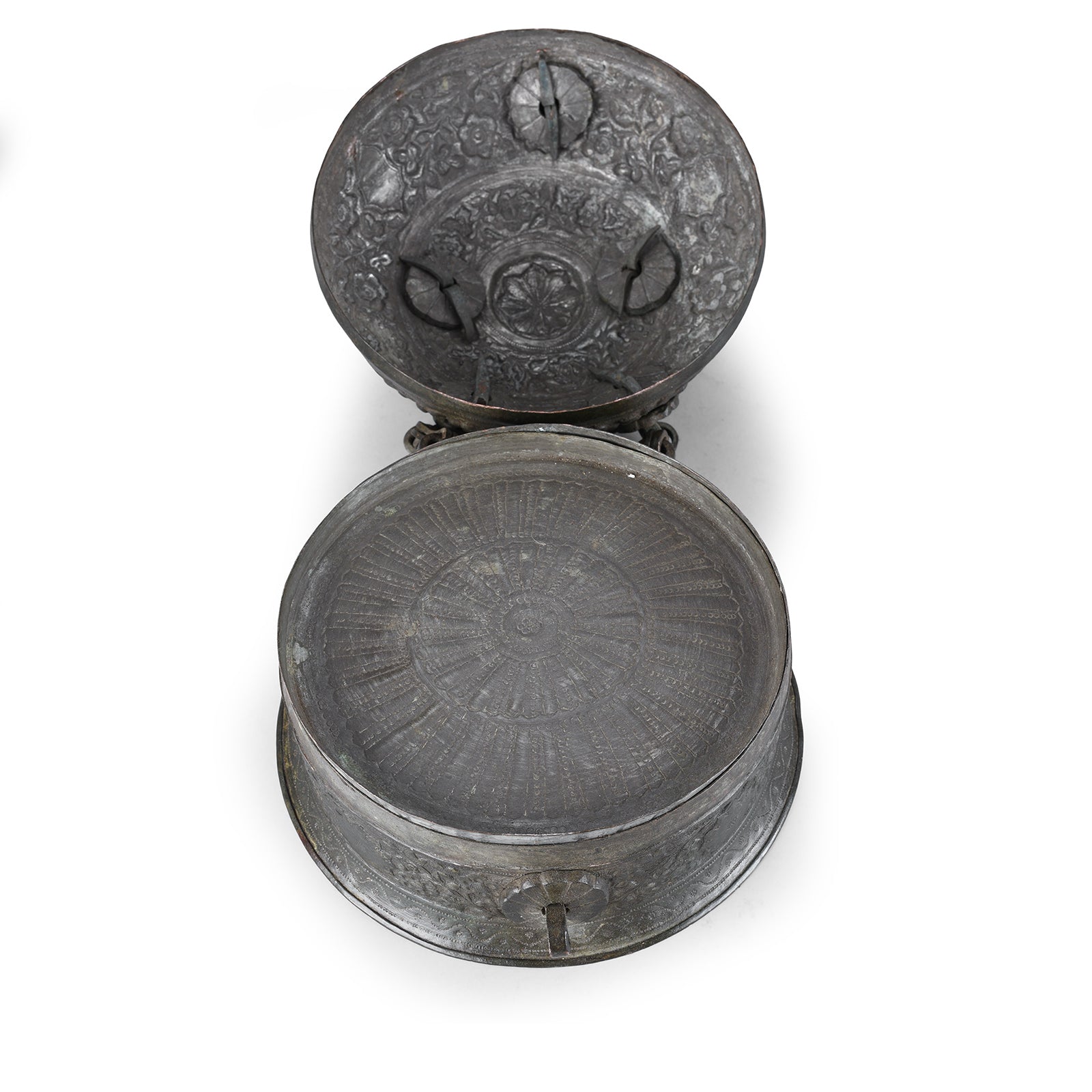 Tinned Copper Paan Box From Kashmir - Late 19th Century