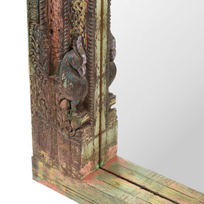 Painted Door Mirror From Andhra Pradesh - 19th Century