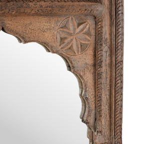 Carved Window Mirror From Madhya Pradesh - 19th Century