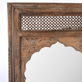 Carved Window Mirror From Madhya Pradesh - 19th Century