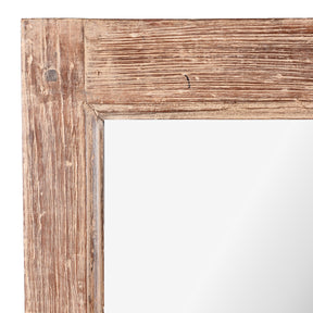 Small Rustic Indian Reclaimed Wood Teak Mirror