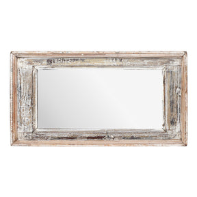 Small Rustic Indian Reclaimed Teak Wood Mirror