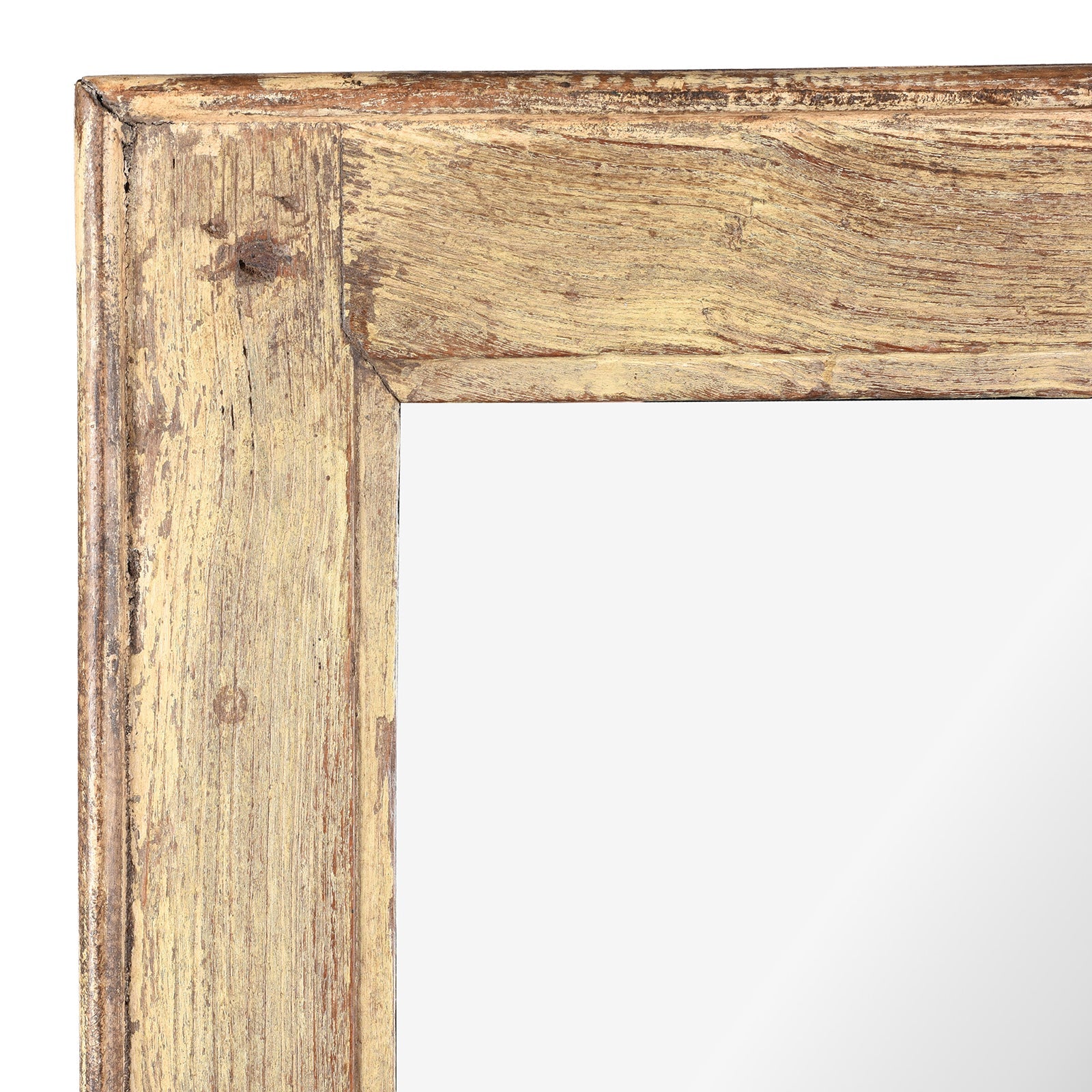 Small Rustic Indian Reclaimed Wood Teak Mirror