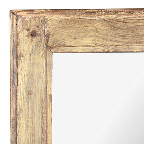 Small Rustic Indian Reclaimed Wood Teak Mirror