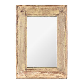 Small Rustic Indian Reclaimed Wood Teak Mirror