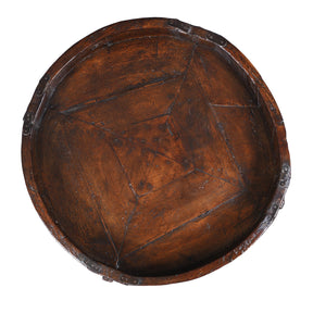 Indian Chakki Coffee Table - Teak Rice Mill - 19th Century
