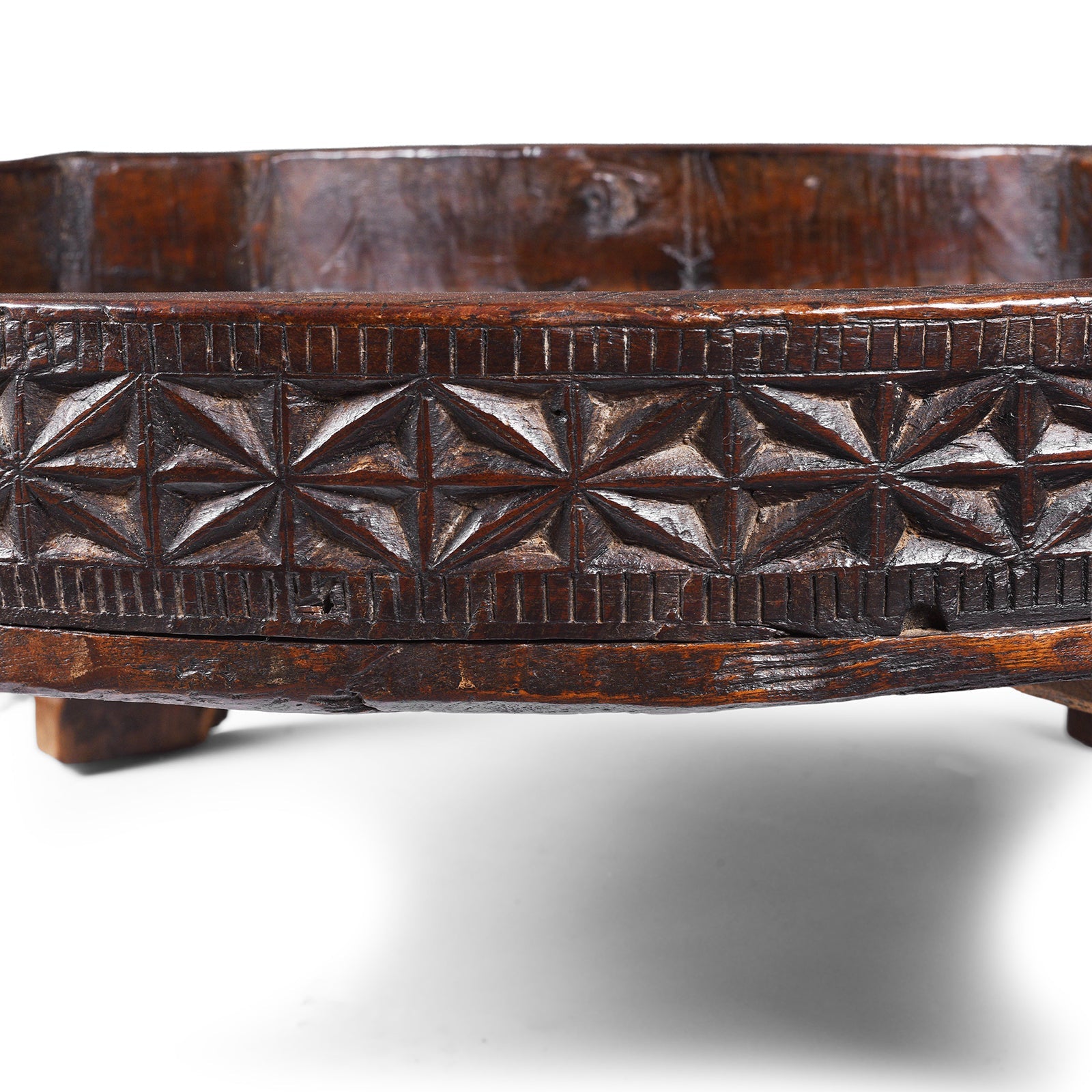 Indian Chakki Coffee Table - Teak Rice Mill - 19th Century