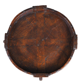 Indian Chakki Coffee Table - Teak Rice Mill - 19th Century