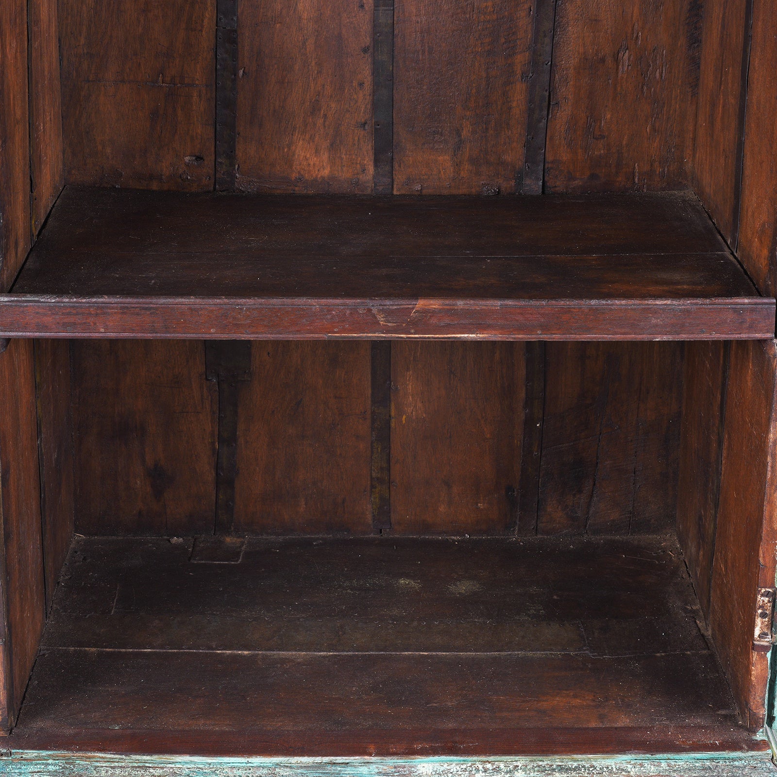 Indian Almirah Cabinet With Sunburst Panels - 19th Century