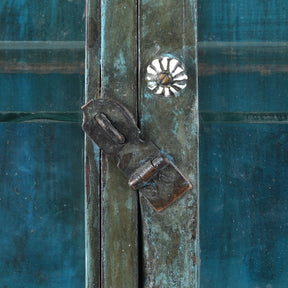 Blue Painted Wall Cabinet - Ca 1930