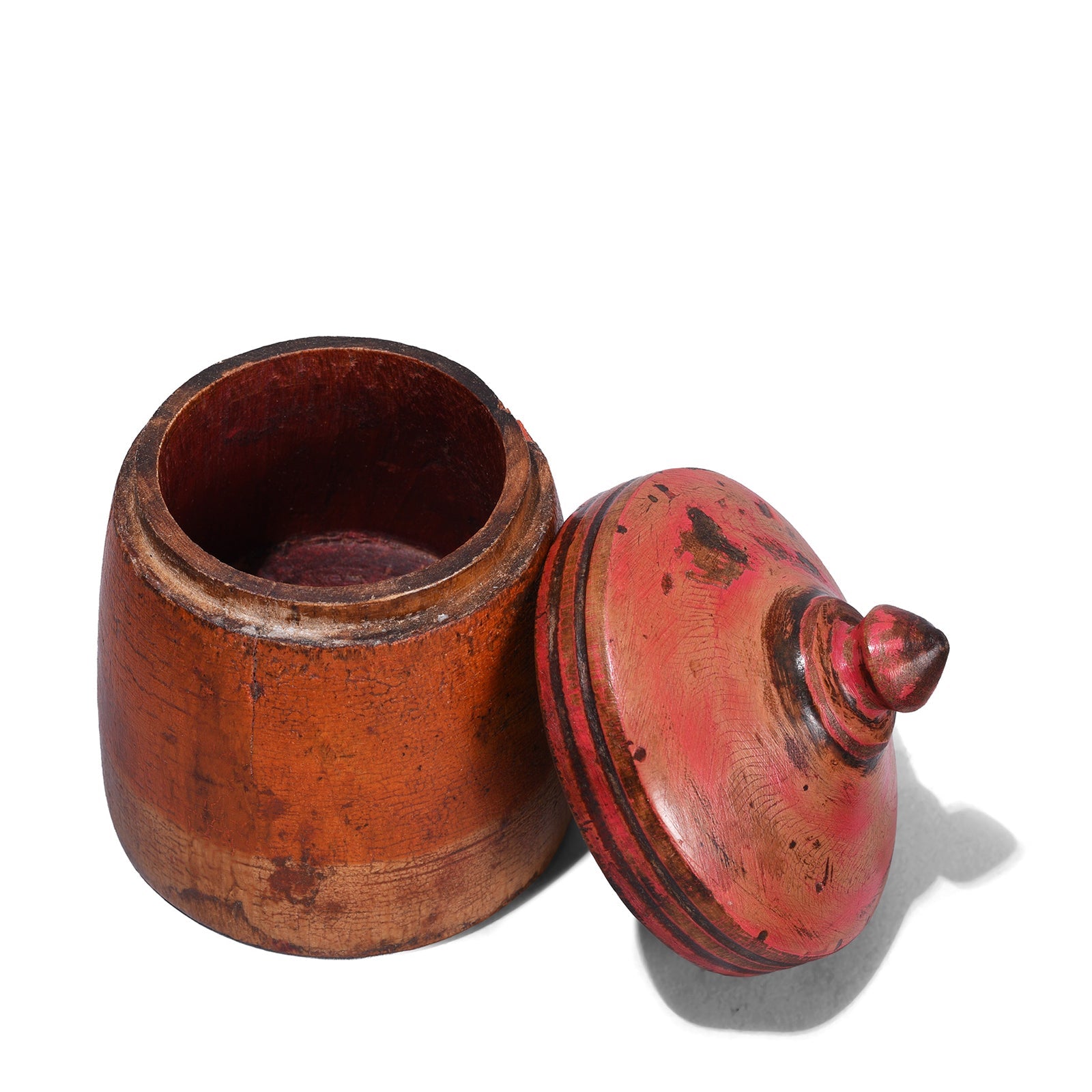 Red Lacquer Box From Rajasthan - Ca 1920