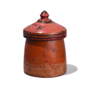 Red Lacquer Box From Rajasthan - Ca 1920