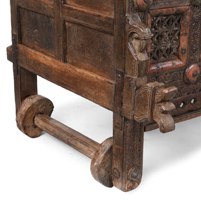 Teak Majus Dowry Chest From Saurashtra - 19th Century