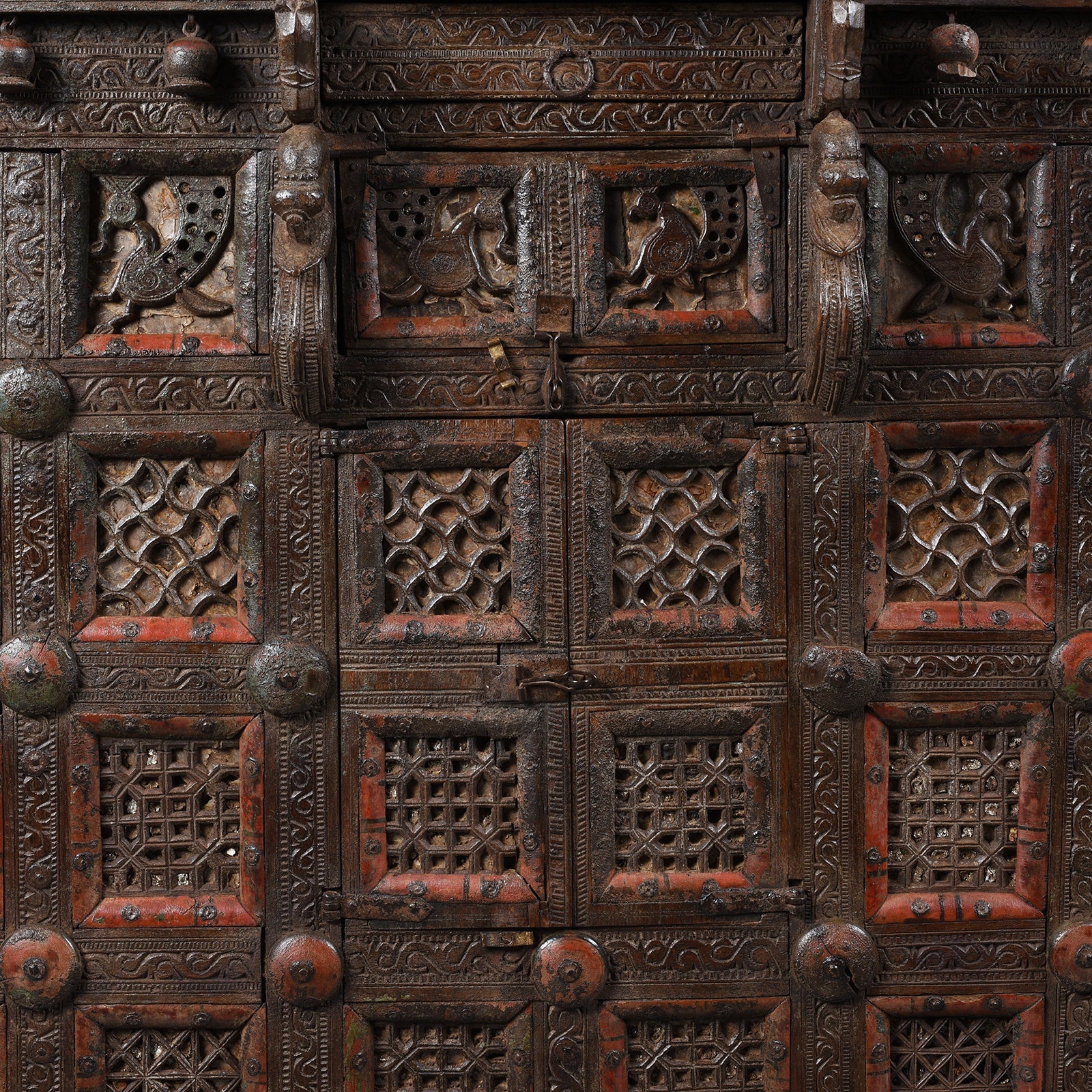 Teak Majus Dowry Chest From Saurashtra - 19th Century