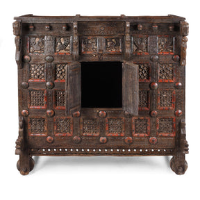 Teak Majus Dowry Chest From Saurashtra - 19th Century