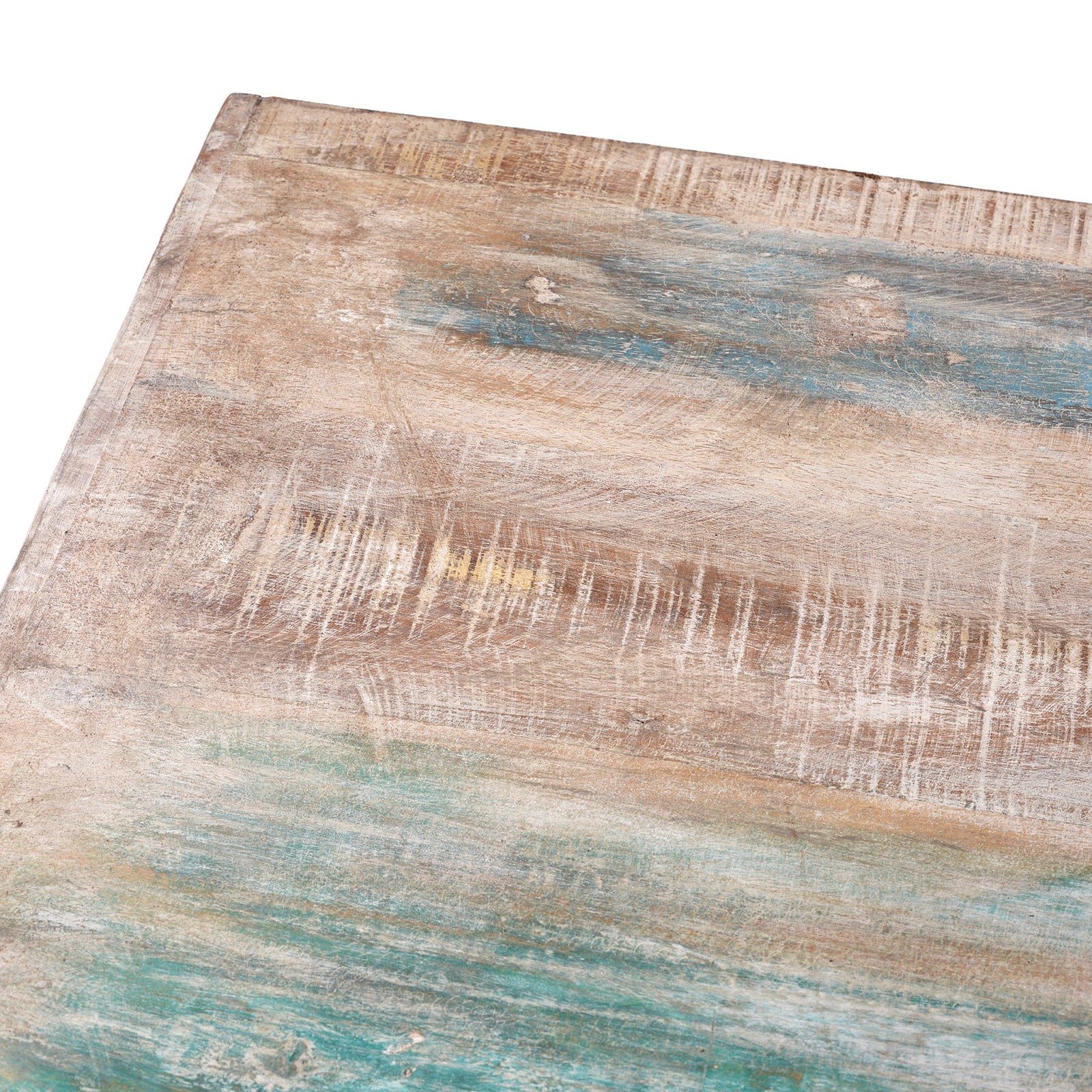 Blue Painted Reclaimed Louvre Sideboard