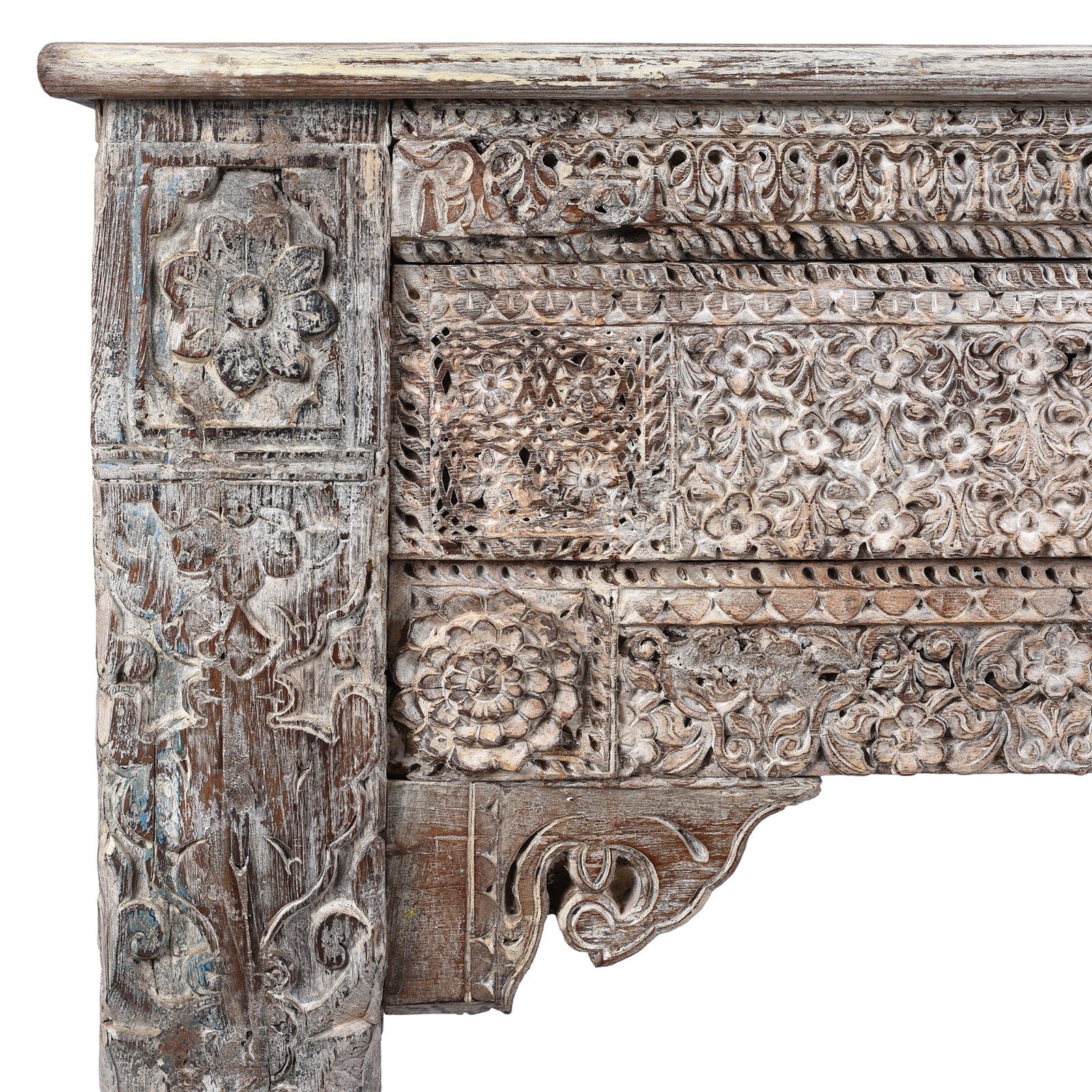 Painted Console Table Made From Reclaimed Teak