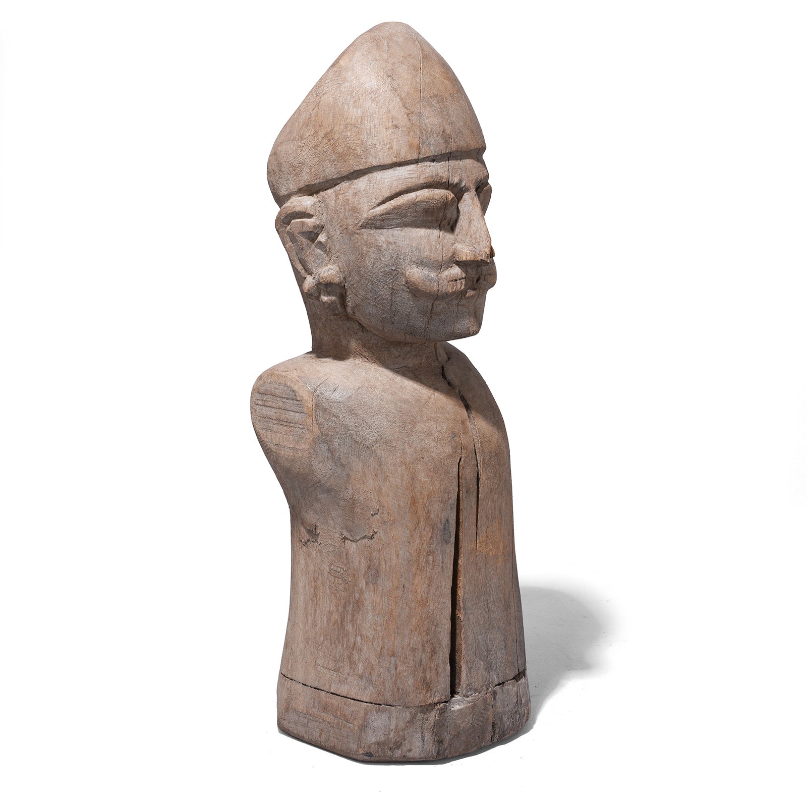 Carved Teak Rajasthani Figure - 19th Century