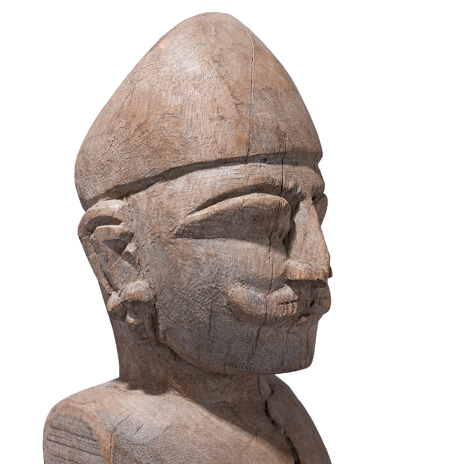 Carved Teak Rajasthani Figure - 19th Century