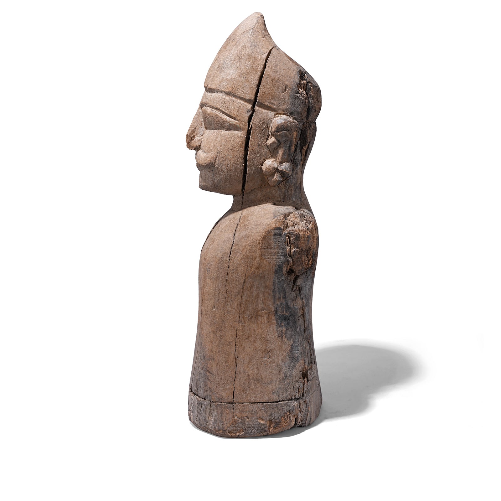 Carved Teak Rajasthani Figure - 19th Century