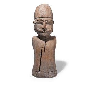 Carved Teak Rajasthani Figure - 19th Century