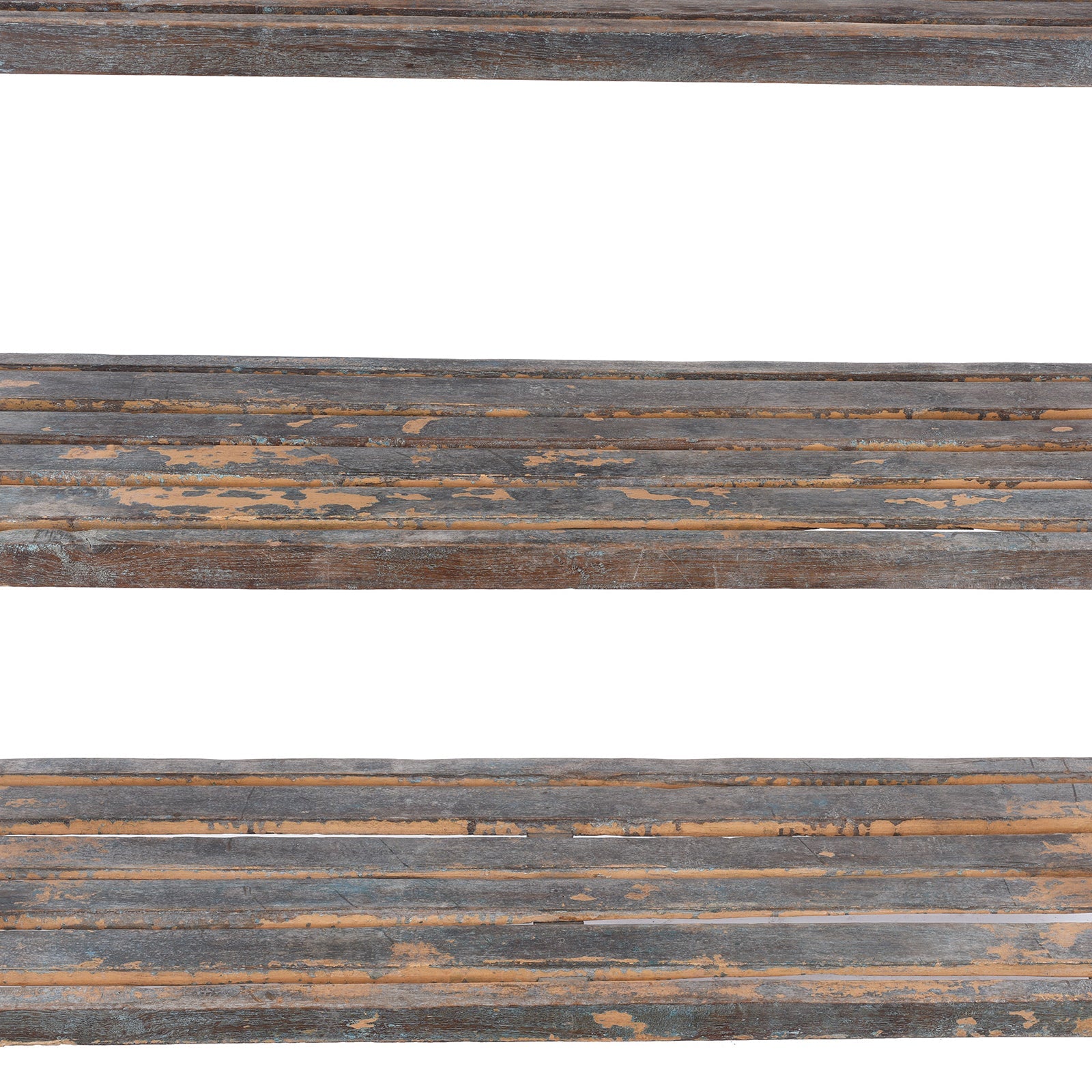 Vintage Painted Indian Teak Shelf - Ca 1930