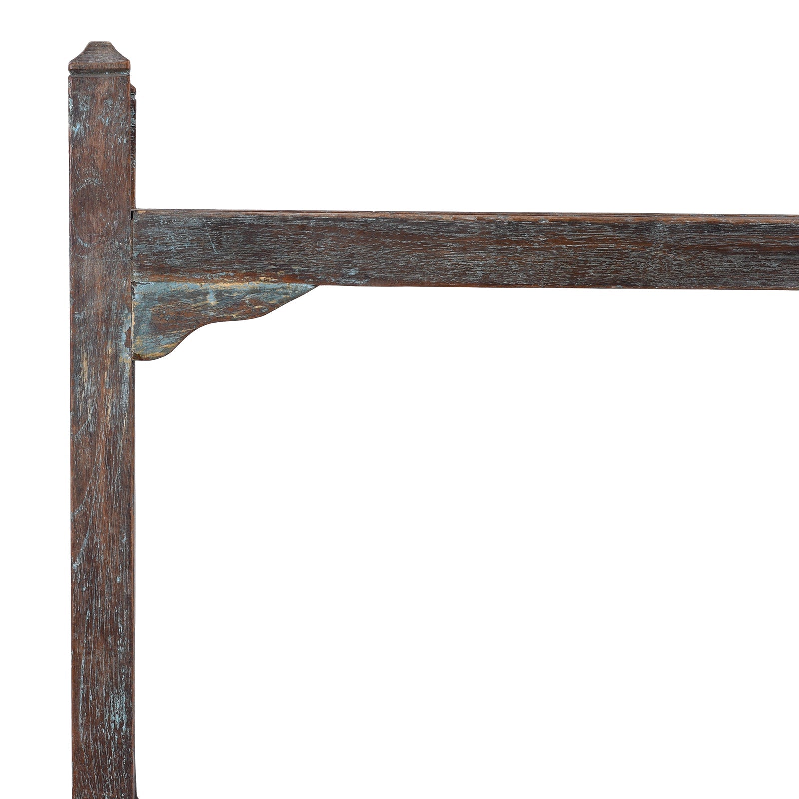 Vintage Painted Indian Teak Shelf - Ca 1930