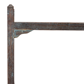 Vintage Painted Indian Teak Shelf - Ca 1930