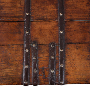 Iron Bound Coffee Table Chest From Gujarat - 19th Century