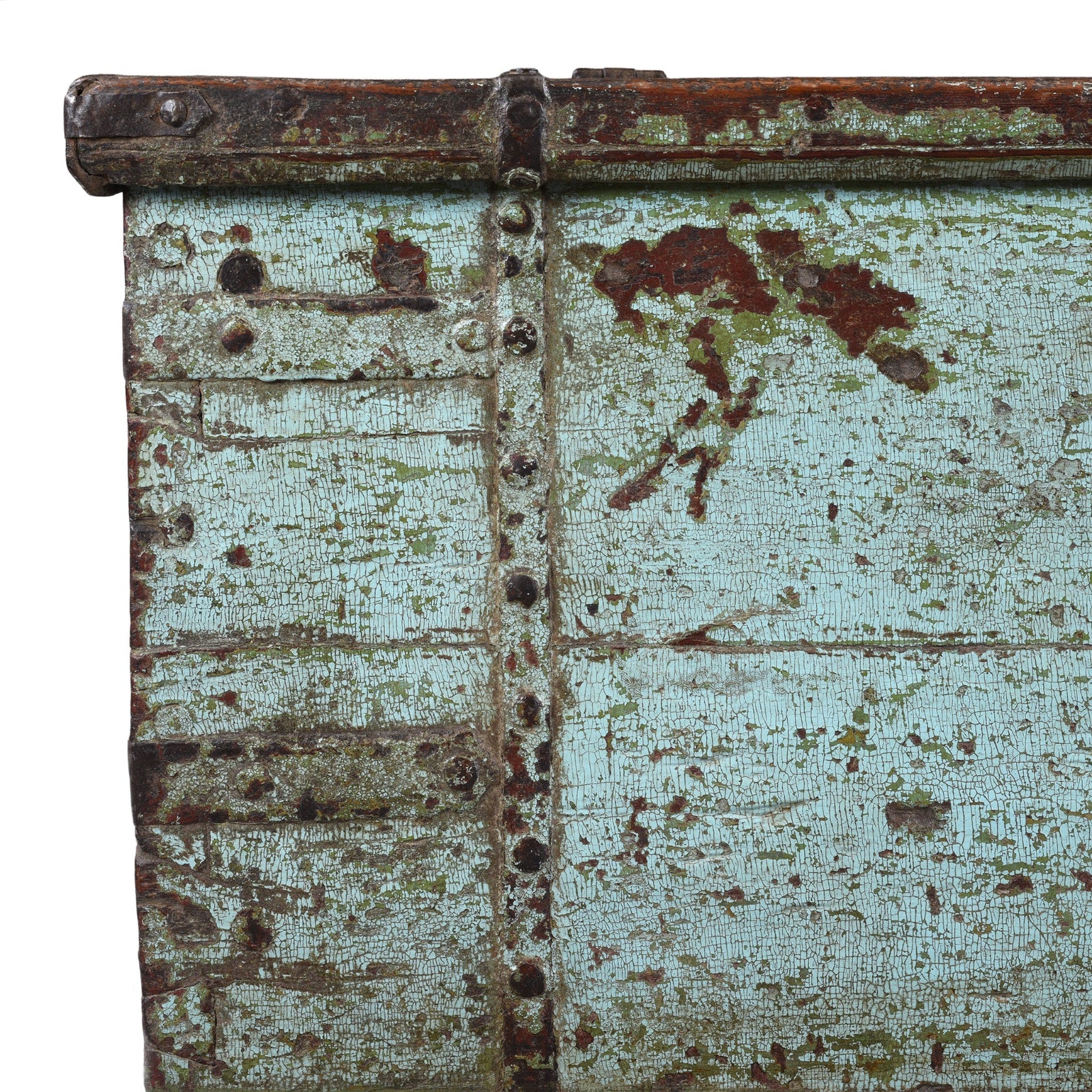 Painted Teak Coffee Table Chest - 19th Century