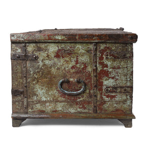 Painted Teak Coffee Table Chest - 19th Century