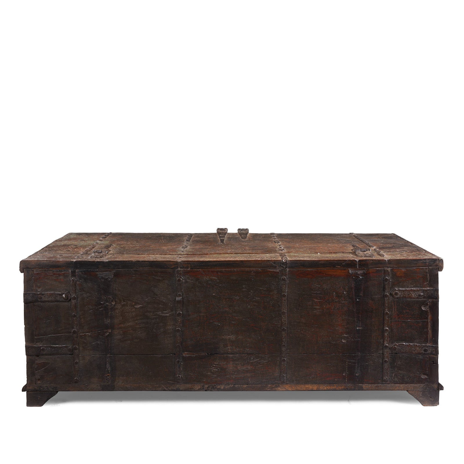 Painted Teak Coffee Table Chest - 19th Century