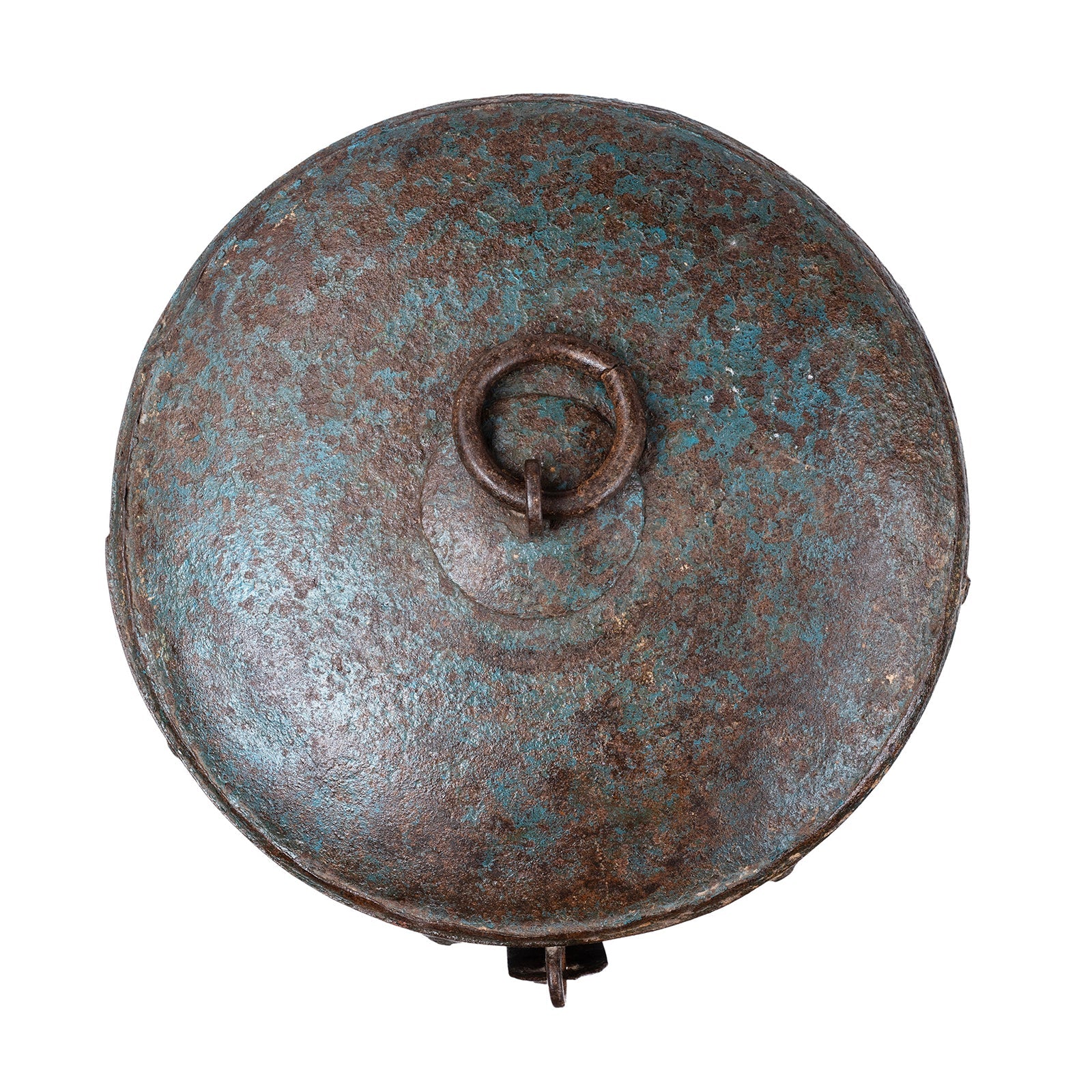 Blue Painted Storage Bin From Rajasthan - Ca 1920