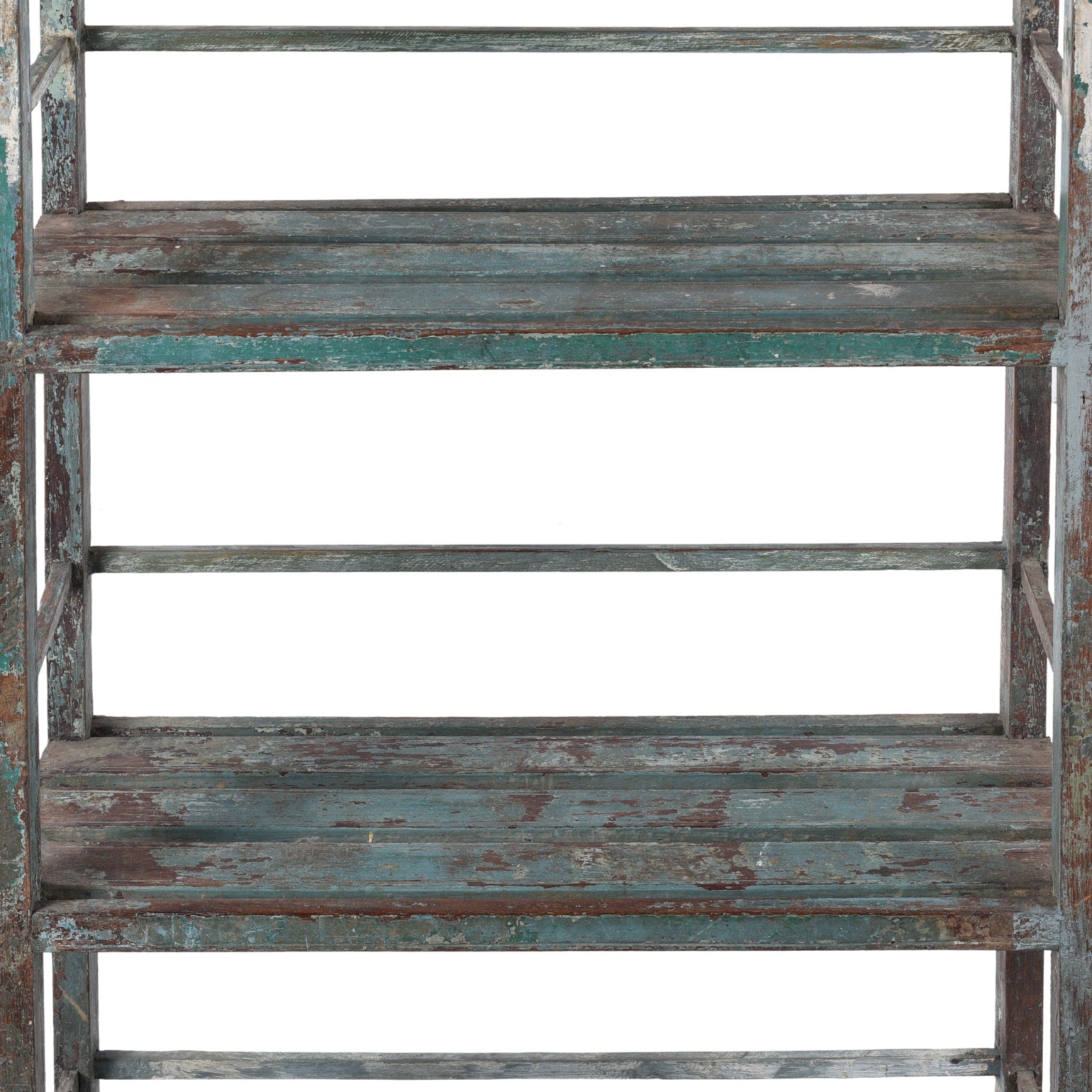 Small Indian Painted Slatted Shelf - Ca 1920