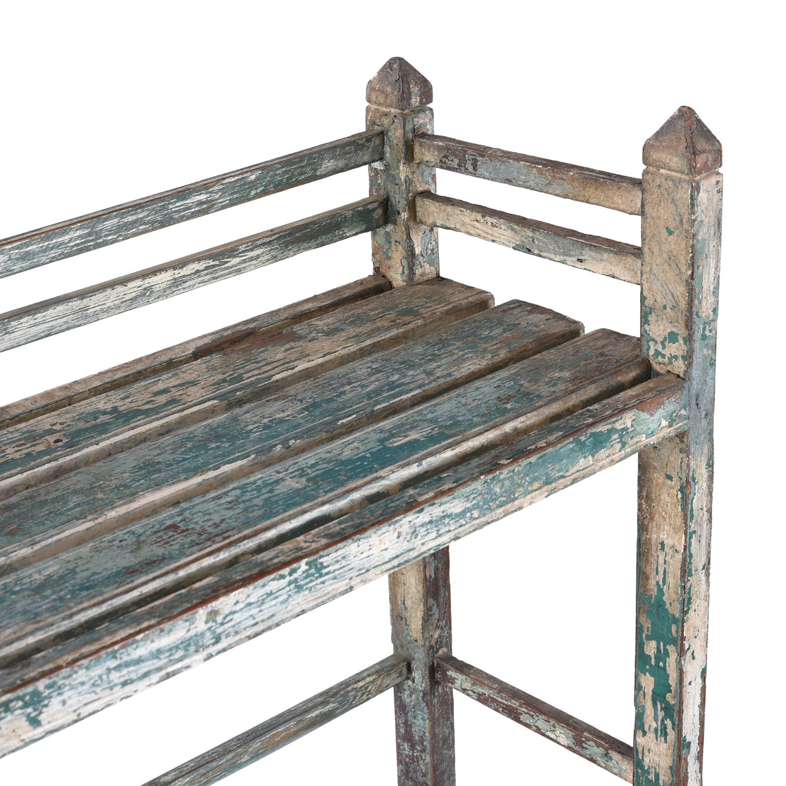 Small Indian Painted Slatted Shelf - Ca 1920