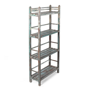 Small Indian Painted Slatted Shelf - Ca 1920