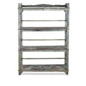 Vintage Blue Painted Indian Shelf - 1930