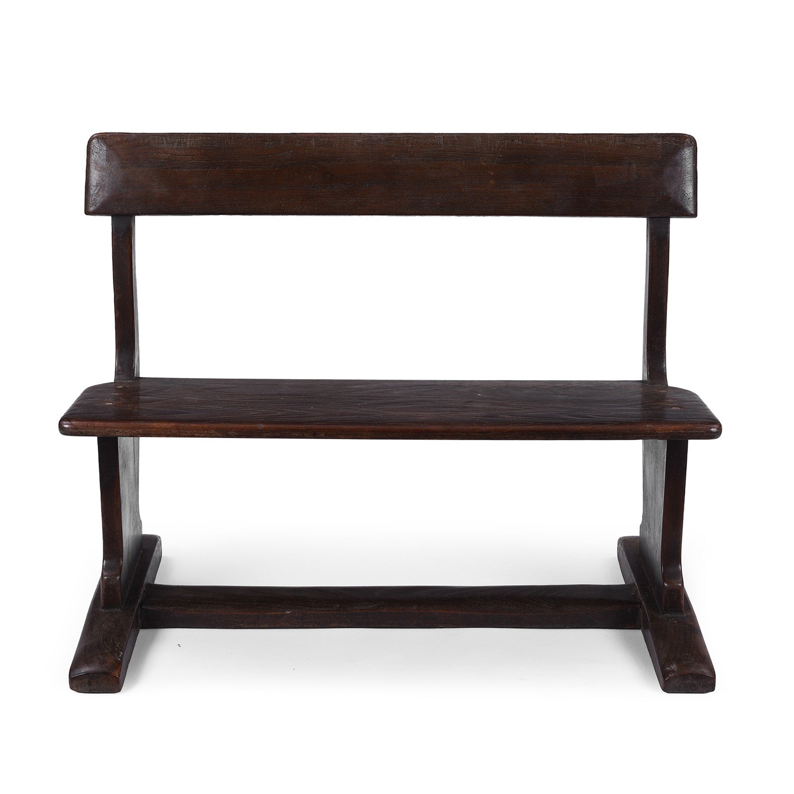 Old Indian Teak School Bench - Ca 1930