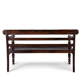 Regency Style Indian Slatted Bench - 19th Century