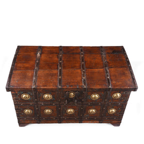 Painted Coffee Table Chest From Gujurat - 19th Century