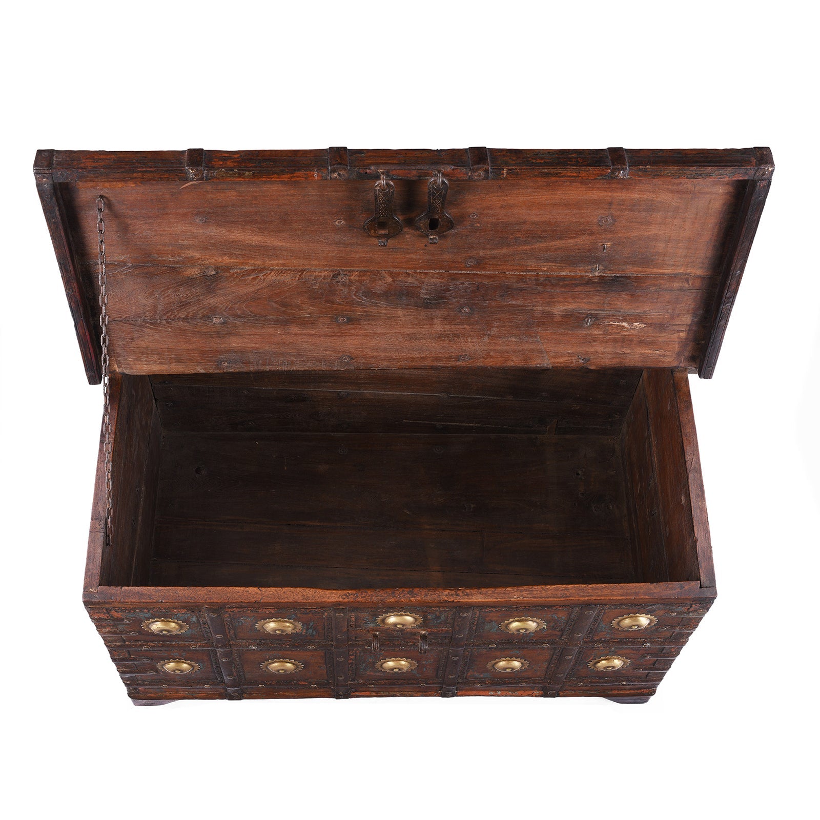 Painted Coffee Table Chest From Gujurat - 19th Century