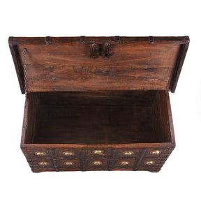 Painted Coffee Table Chest From Gujurat - 19th Century