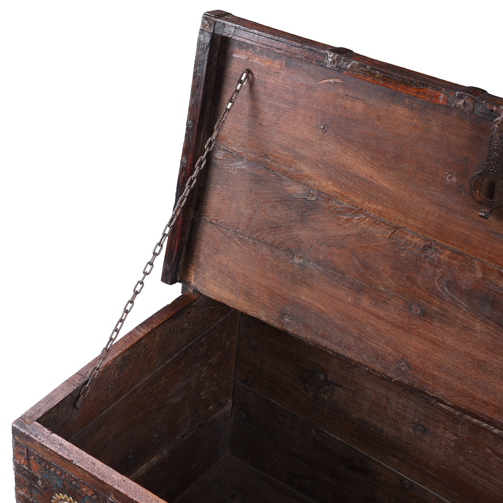 Painted Coffee Table Chest From Gujurat - 19th Century