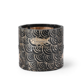 Painted Grain Measure Planter - Fish