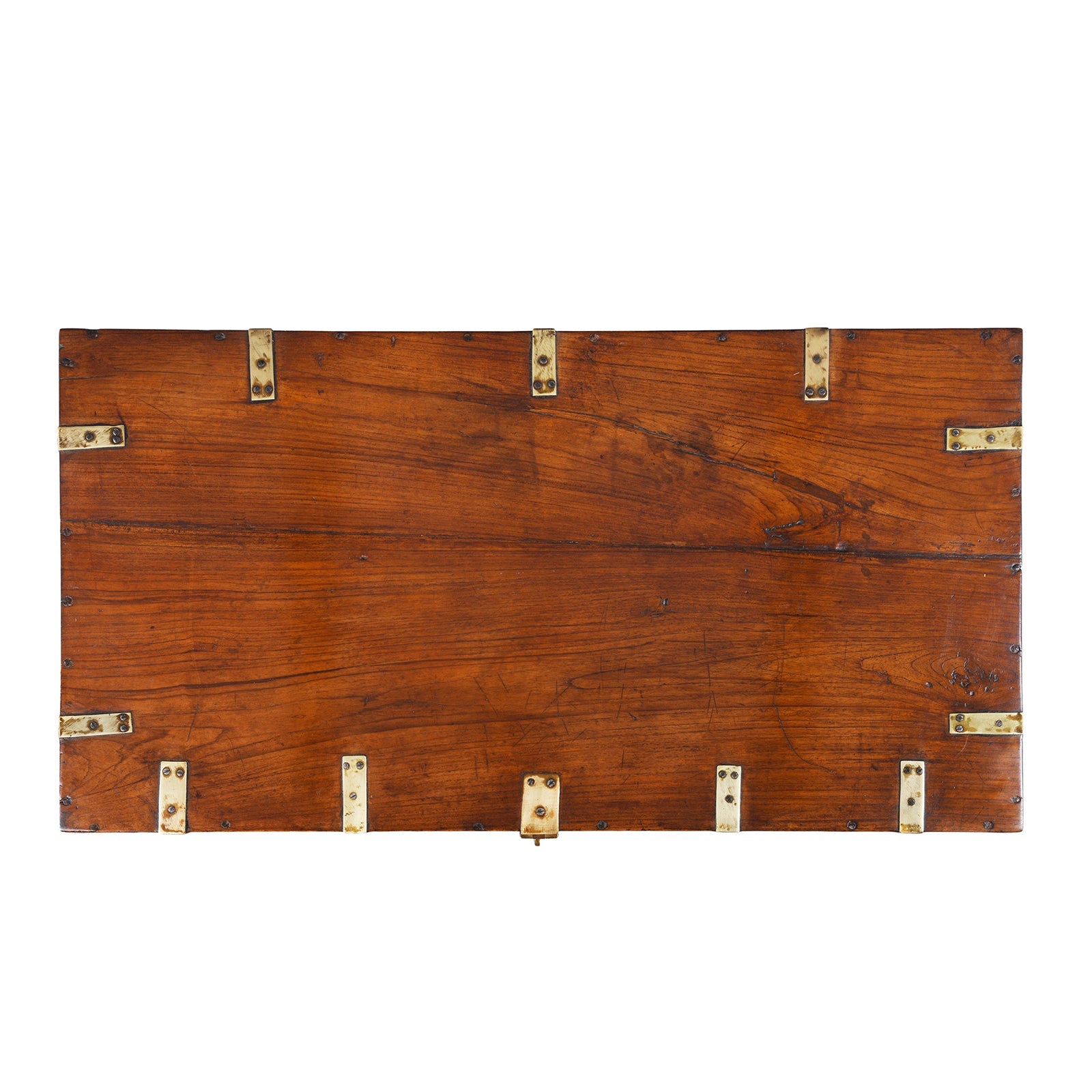 Brass Bound Teak Military Chest - 19th Century