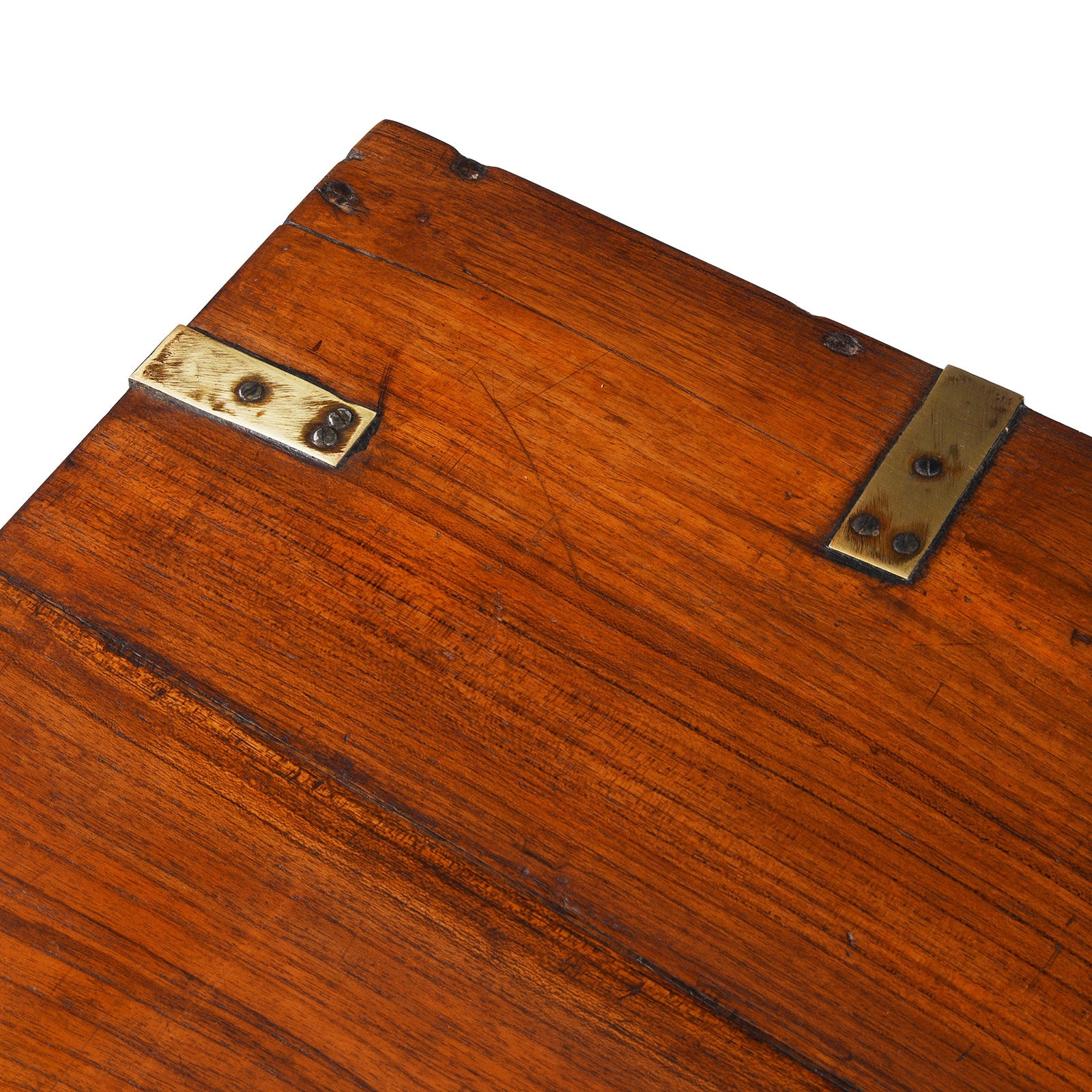 Brass Bound Teak Military Chest - 19th Century