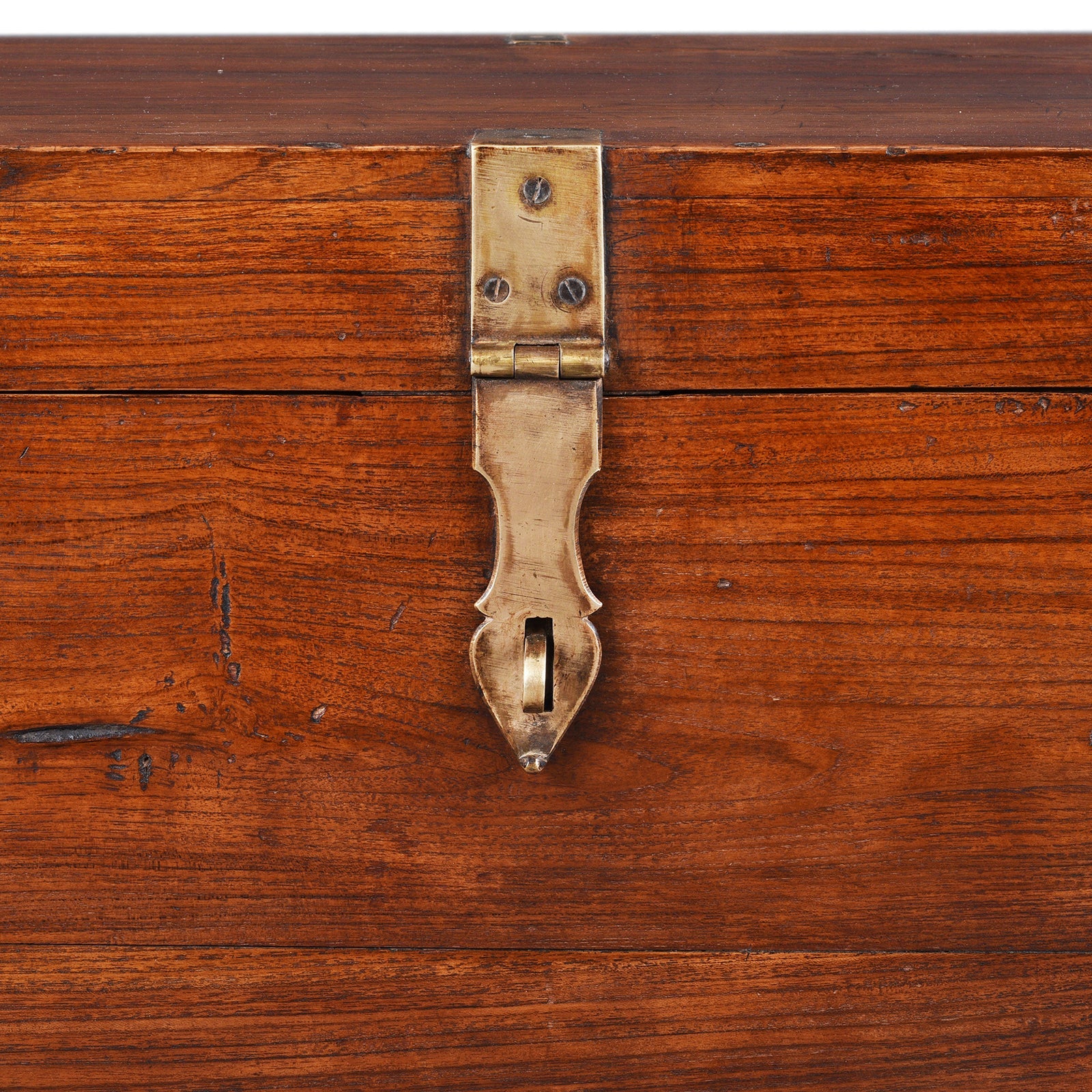 Brass Bound Teak Military Chest - 19th Century