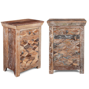 Bedside Cabinets Made From Reclaimed Teak